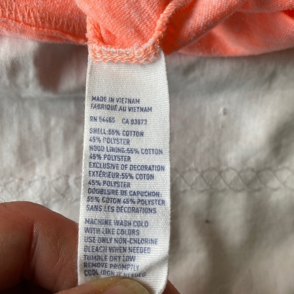 American Eagle Outfitters Women's Peachy-Pink Full Zip Lightweight Hoodie Medium - Picture 9 of 14